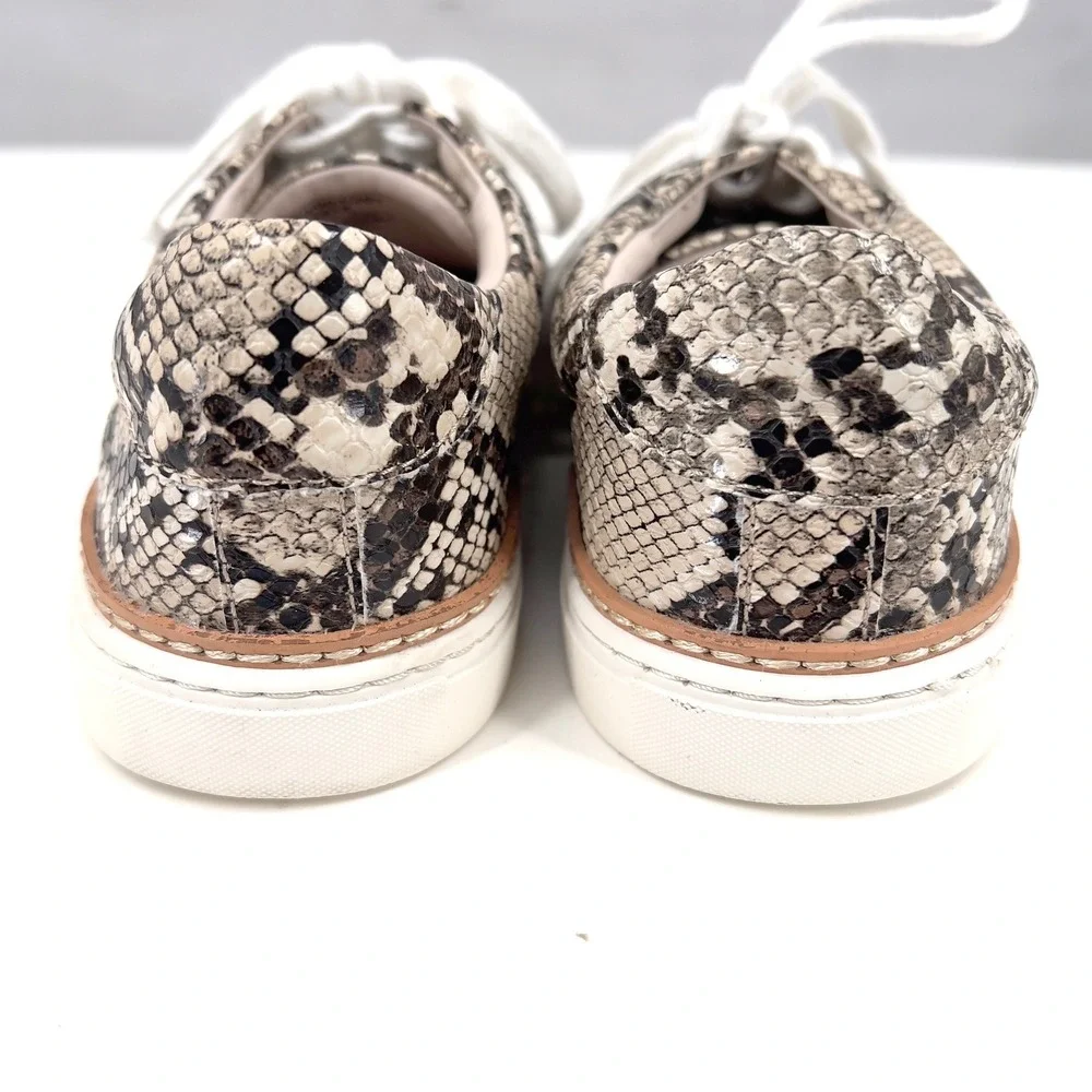 Zara Womens Snakeskin Python Print Low Top Sneaker Lace Up EU 36‎ US 6